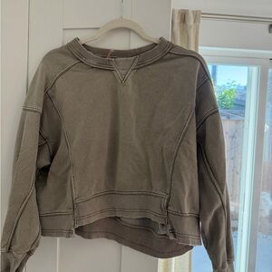 FP Movement by Free People Intercept Pullover XS green grey